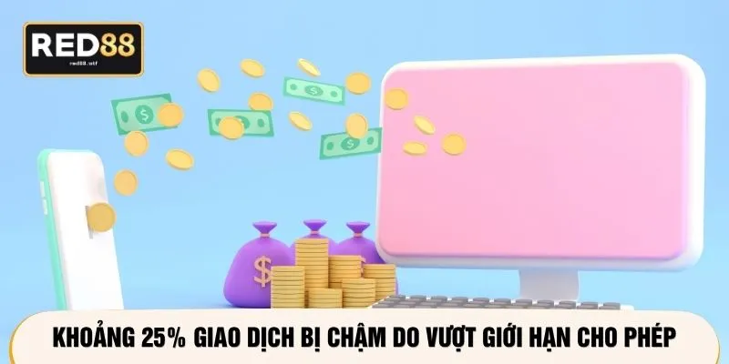 Khoảng 25% giao dịch bị chậm do vượt giới hạn cho phép